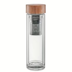 ECO - BOTTLE, fľaša z dvojitého skla s infuzérom na čaj