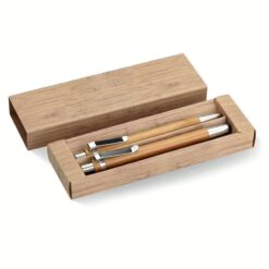 ECO - PRESENT SET, bambusový  guličkového pera a mikroceruzky z bambusu