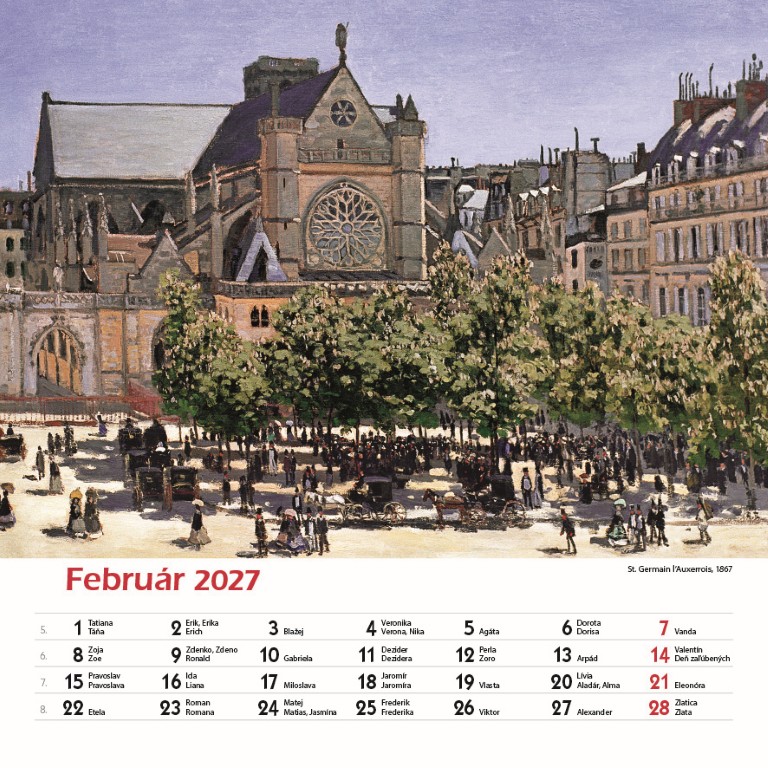 Nástenný kalendár Claude Monet štvorec 2027 – Obrázok 4