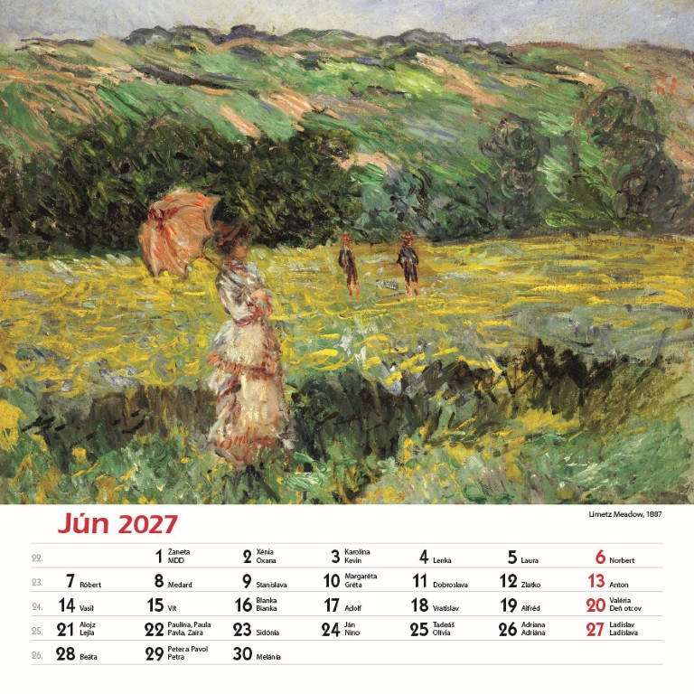 Nástenný kalendár Claude Monet štvorec 2027 – Obrázok 8