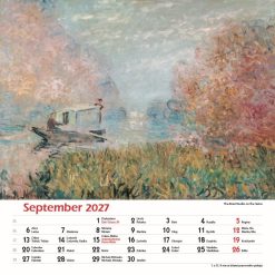 Nástenný kalendár Claude Monet štvorec 2027 – Obrázok 11