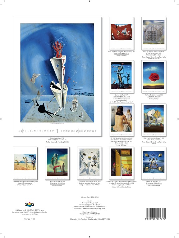 Nástenný kalendár Salvador Dalí 2027 – Obrázok 15