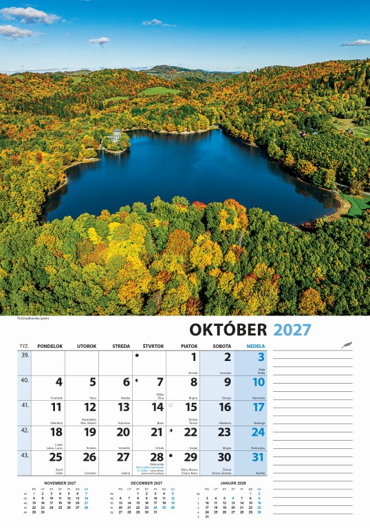 Nástenný kalendár Slovensko z výšky 2027 – Obrázok 12