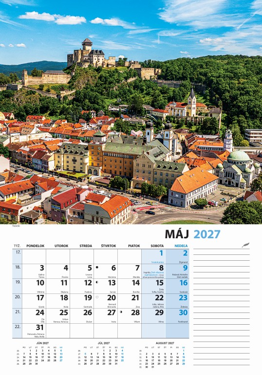 Nástenný kalendár Slovensko z výšky 2027 – Obrázok 7
