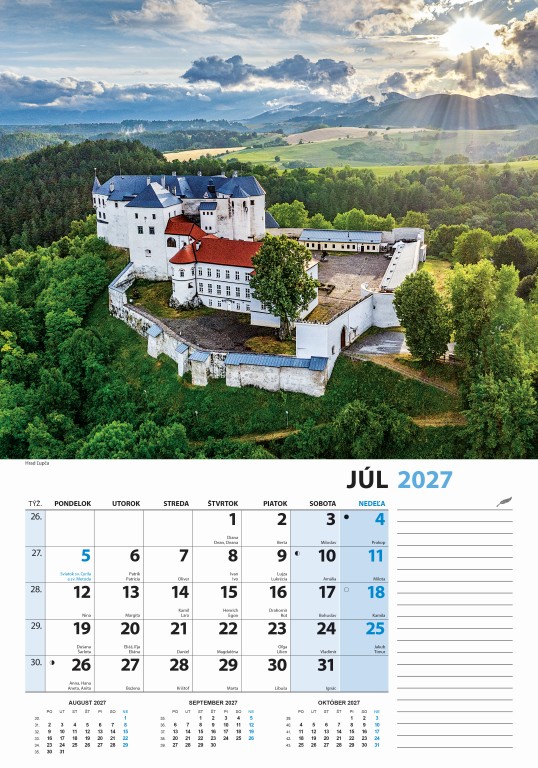 Nástenný kalendár Slovensko z výšky 2027 – Obrázok 9