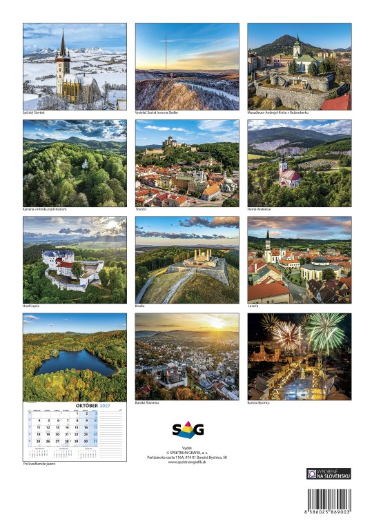 Nástenný kalendár Slovensko z výšky 2027 – Obrázok 15